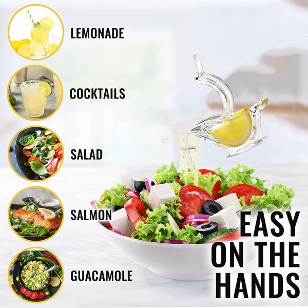 Stocked Portable Transparent Acrylic Manual Fruit Lemon Juicer Hand Lemon Squeezer Bird