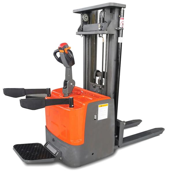 1.6ton Capacity Electric Stacker Truck 3meter Lifting Full Electric Stacker 1070mm