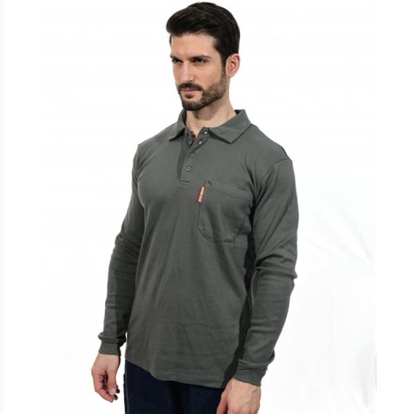 UL franco Henley Shirt Cotton Knit Flame Polo Shirts resistente HRC2