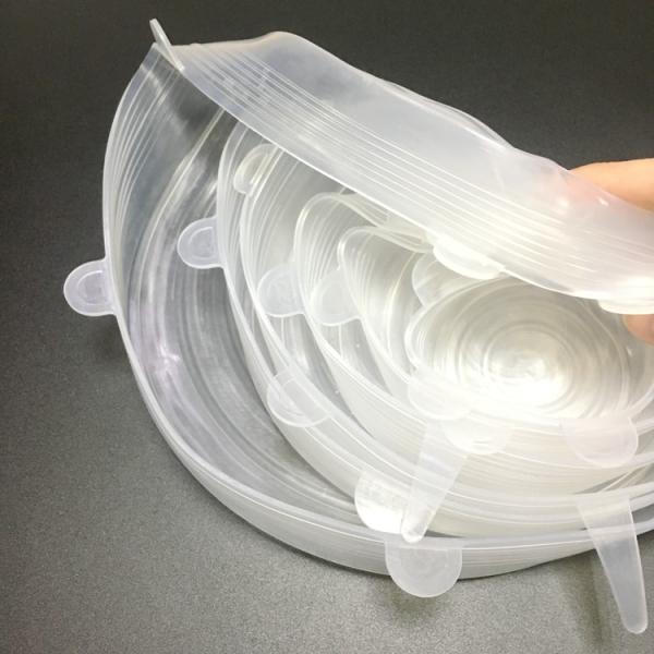 6 Pack Food Storage Covers Fancy Reusable Certificate Food Grade Silicone Lid Safe Healthy Fresh Cover for Container