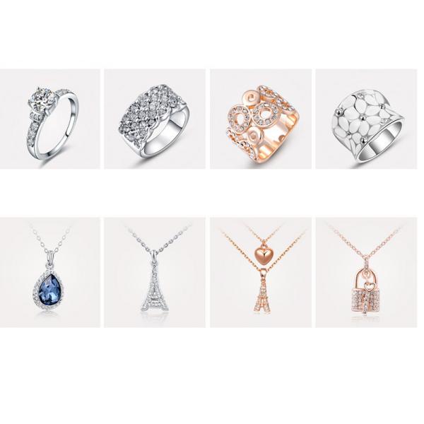 Wholesale Hearts and Arrows diamond ring inlaid zircon gold plated jewelry