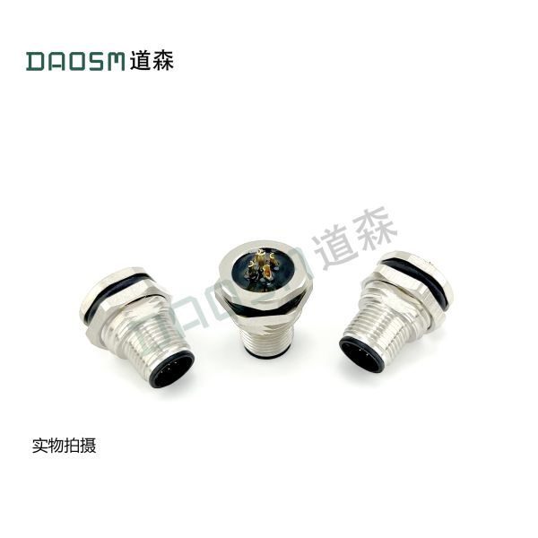 Crimp Termination M12 Cable Connectors Rustproof Male To Female Connectors