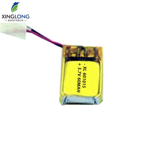 601015 3.7v 60mah Small Li-po Battery  for  Headset/smart Watch