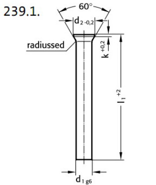 Goupilles d'éjecteur de moule de la forme D