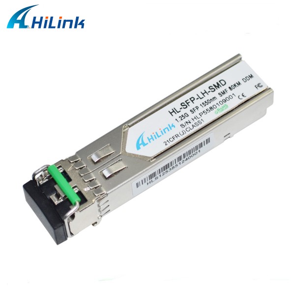 Hilink 1.25Gb/s SFP Optical Transceiver 1550nm 80km Hot Pluggable GBIC RoHS Compliant