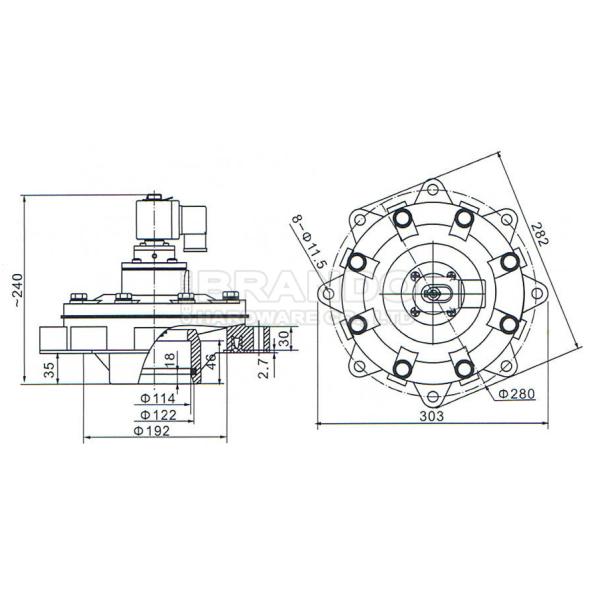 4 Inch DMF-Y-102S SBFEC Type Dust Collector Pulse Diaphragm Valve 24V DC 220V AC
