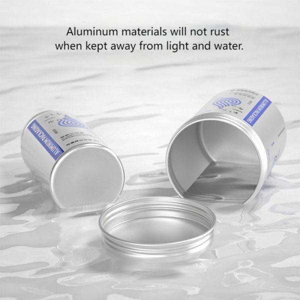 Round Silver Aluminum Jar Can Containers With Screw Lid For Food Oil Pills Candle