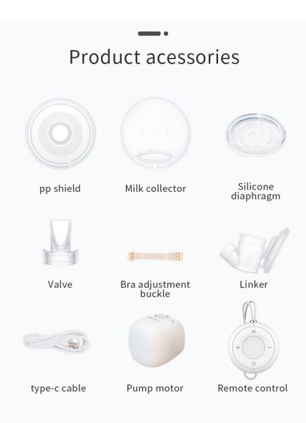 PP Silicon Portable Electric Breast Pump For Baby Feeding Milk Extraction