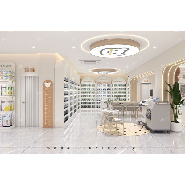 BBC011 Maternity Store Decoration Baby Shop Display Rack Baby Diapers Display Stand for Baby Store Design
