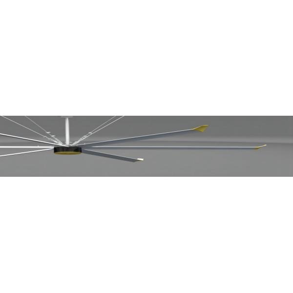 DX-7.3G 24FT Промышленный потолочный вентилятор HVLS 1,5 КВт Потребление энергии и более высокая производительность для больших помещений