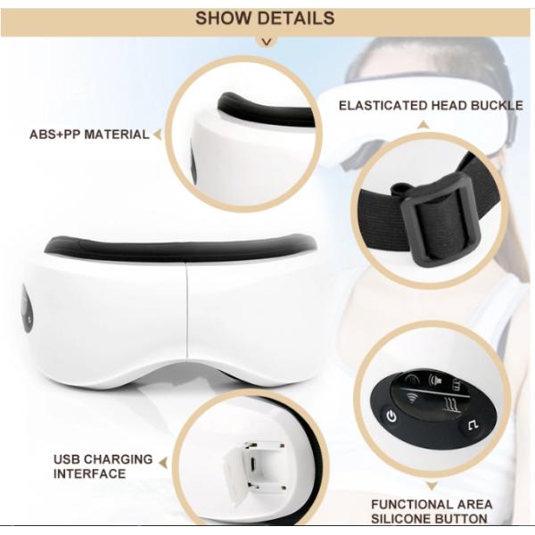World best selling products eye care massager with music and heat compression glasses massage