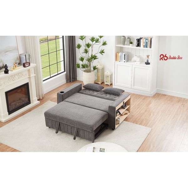 Redde Boo Twin Platform Bed Furniture Frame With Bookcase Storage