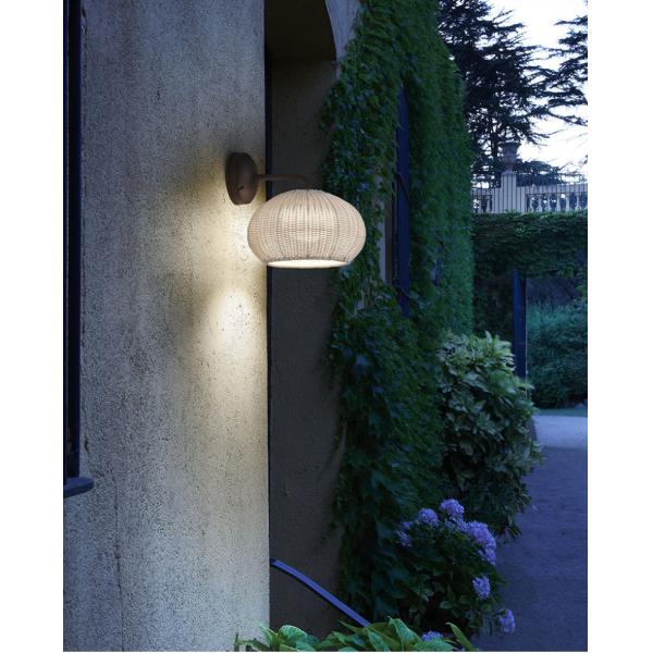 220V Rattan Wall Lamp Shade Hand Knitting Waterproof For Outdoor