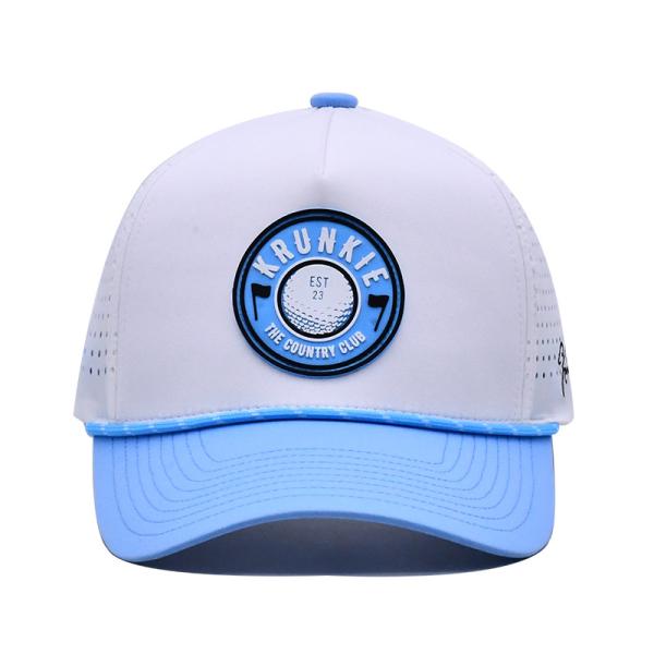 Structured Crown Embroidered Baseball Caps 26.77 Inches Curved Visor