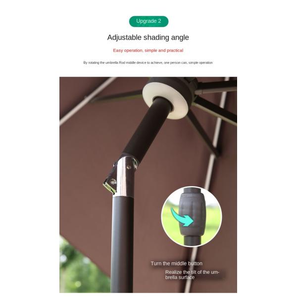 Aluminum Frame Garden Cantilever Parasol Umbrella Accept Customized OEM