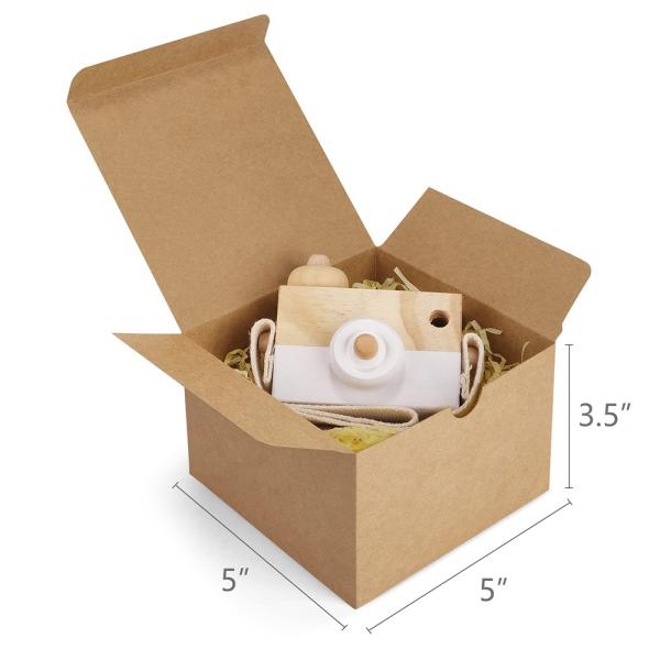 Изготовленные на заказ переработанные складывающиеся бумажные подарки из крафта, шоколадные квадратные упаковочные коробки