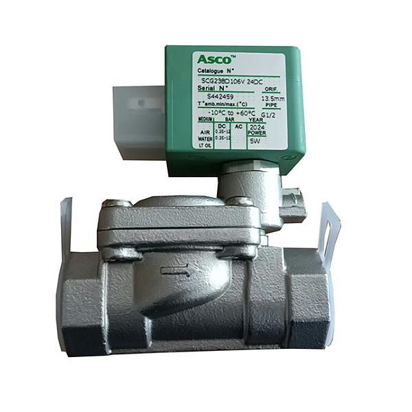 ASCO Two Way Water Valve SCG238D106V Stainless Steel Body Normally Open 1/2 Caliber