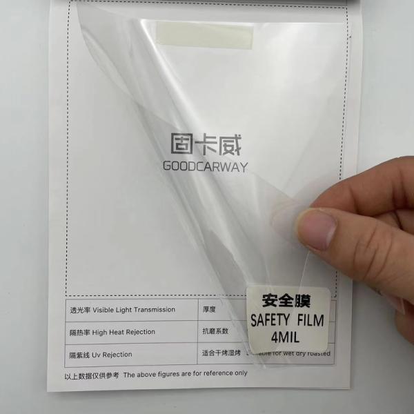 Safety Film 2mil 4mil 8mil 12mil Building Film Clear Explosion Proof