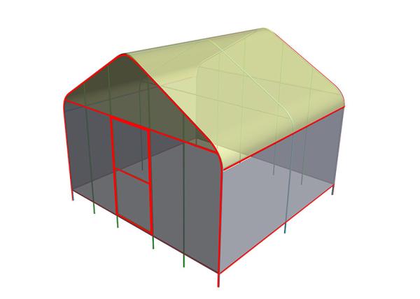 Portable Backyard Small Outdoor Greenhouse Heavy Duty Small Polytunnel With PVC Covering