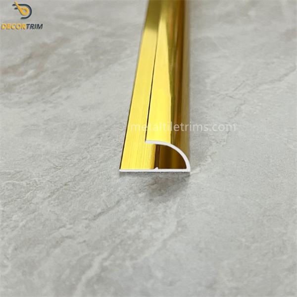 3 Meters Aluminum Edge Strip Carpet Transition Strip Flooring Trim Gold
