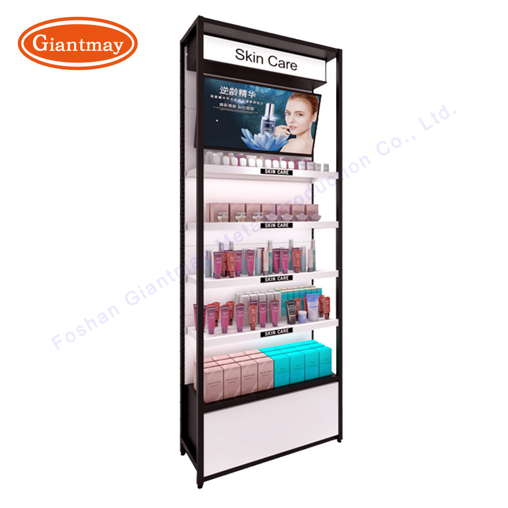 Порошок дисплея магазина макияжа металла W930*D330*H2430mm покрытый со шкафом