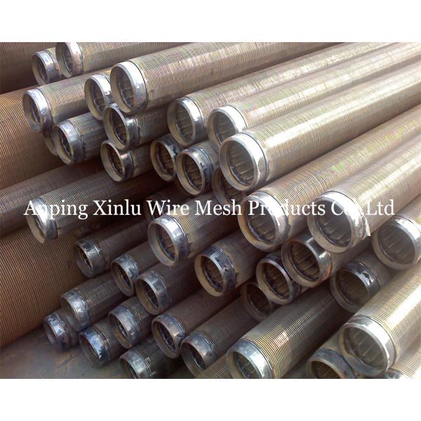 Slot 20 Low Carbon Galvanized V Wire Screen Pipe Bevel Welded Rings