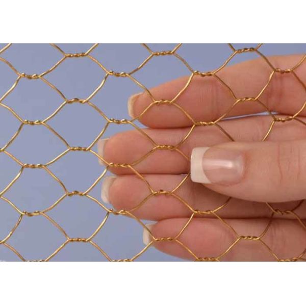 Brass/Copper/Bronze Hexagonal Wire Mesh With Bright Color