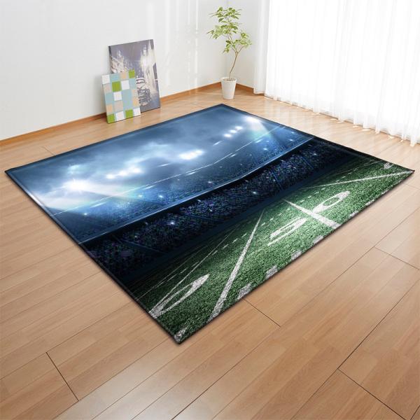 Grass Court Living Room Floor Carpets Green 3d Printed Rugs 1.5*1m