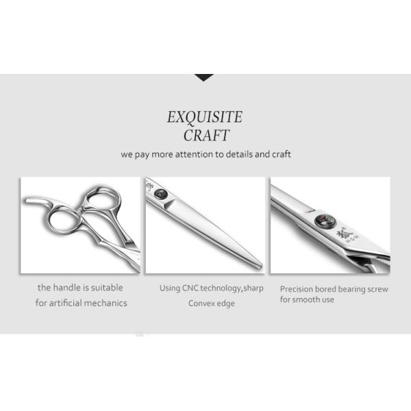 Customized Logo Hair Salon Shears , Antique Stainless Steel Barber Scissors