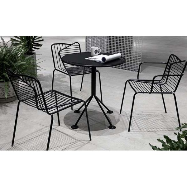 Stackable Outdoor Wire Dining Chairs Water Resistance For Home Balconies