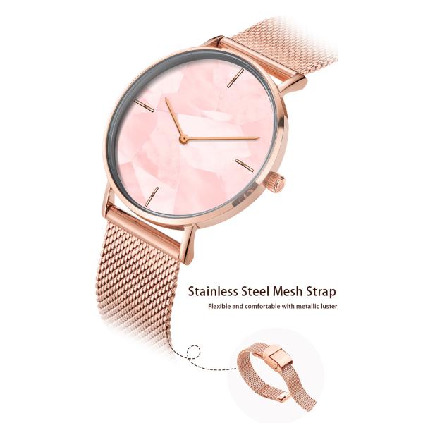 SS316L Women'S Quartz Stainless Steel Watch 3atm Water Resistant