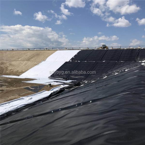 1mm 1.5mm HDPE Geomembrane Fish Pond Liner for Fish Farming in Black White Green Blue