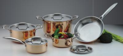 Nice design Tri-ply Copper cookware SHTP-9-0904 for 9 pcs set