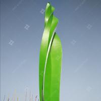 Peint en vert 316L sculpture en acier inoxydable sculpture de croissance en plein air