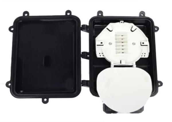 Black FTTH Fiber Optic Splice Closure, PP+GF Material And IP68 Joint Closure
