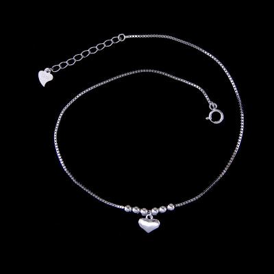 Bracelete personalizado da amizade da prata esterlina/bracelete de tornozelo elegante do ouro branco