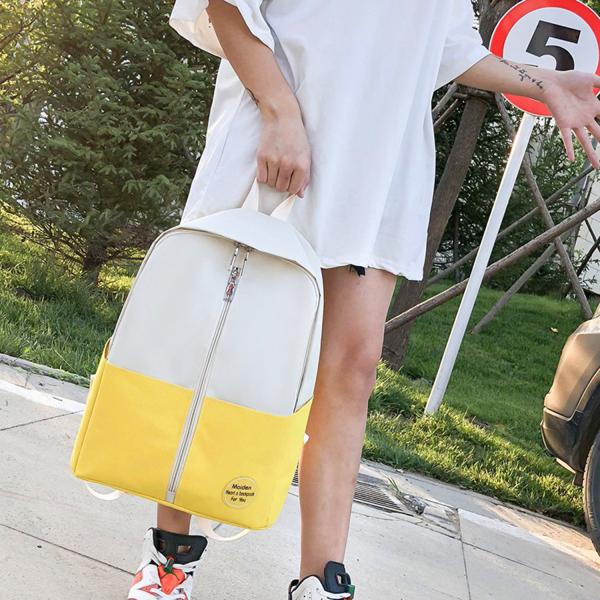 Schoolbag nansen is wearing a small fresh canvas backpack for high school students in ulzzang, harajuku