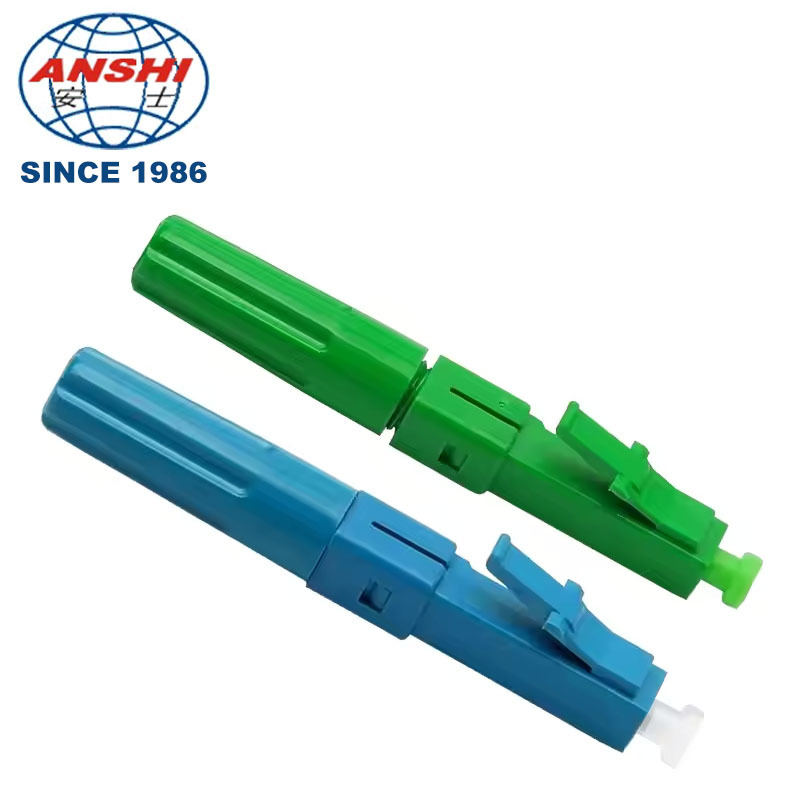 FTTH Fiber Optic LC APC Fast Connector Mechanical Splicer Metal V‑groove Single Mode Multimode OM3 OM4