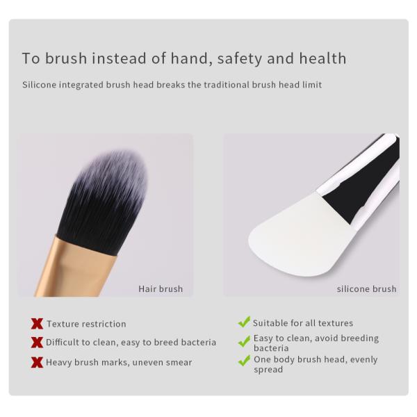Aluminum Ferrule Facial Brushes Cosmetics Mud Mask BSCI Facial Scrub Brush