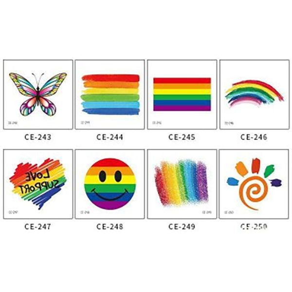 Personalized BOPP Rainbow Kiss Cut Stickers Printing for Wall Decal