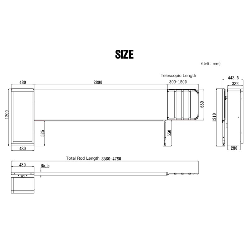 DZ812 DC Brushless Fabric-Frame Advertising Barrier Gate