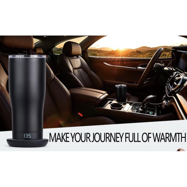 Coupe de café chauffée à LED à écran LED à température auto-ajustée pour une consommation directe pratique pour la voiture de voyage