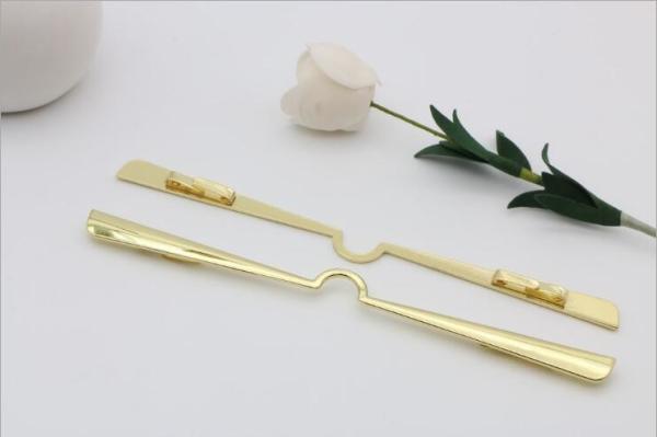 High quality luggage hardware accessories gold decorative lock strip decorative hardware long 174MM for sales