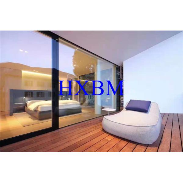 5mm Glass Aluminum Sliding Windows 6063-T5 Wood Color EPDM Gasket