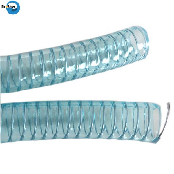Industrial Clear Water Fuel PVC Spring Spiral Pipe Steel Wire Reinforced Delivery Hose