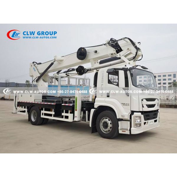 ISUZU GIGA 34-Meter Insulated Aerial Work Truck with Dielectrically Insulated Bucket and Articulated Folding Arm