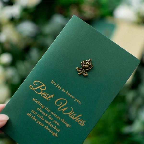 ODM Monogram Green Gift Card Envelopes Business Wedding Invitations