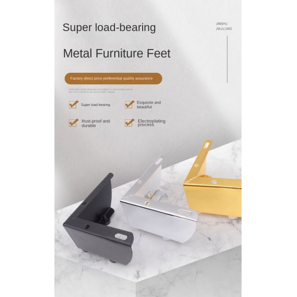 Gold Black Chrome Metal 2-in-1 Furniture Accessories Leg Sofa Leg Cabinet Leg