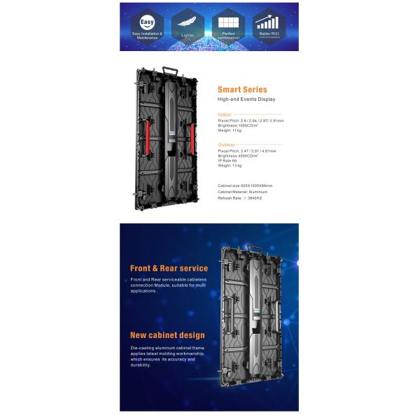 HD Waterproof Indoor Rental Led Display Screen Full Color Billboard Advertising P4.81