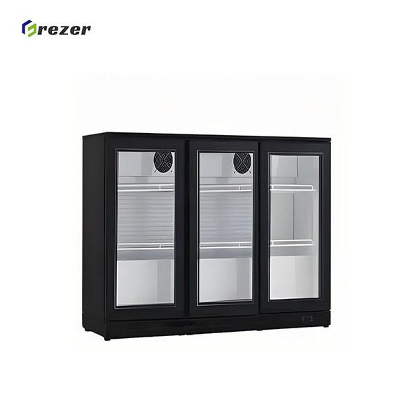 Hotel Dairy Freezer Small Triple Door Display Fridge Customized For Soy Milk